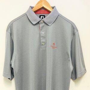 FootJoy Performance Solid Self Collar Men's Polo Size Large Gray